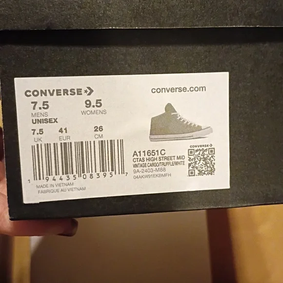 Converse Chuck Taylor Midrise Sneakers-Cargo/Truffle Sz 7.5 - Picture 11 of 11